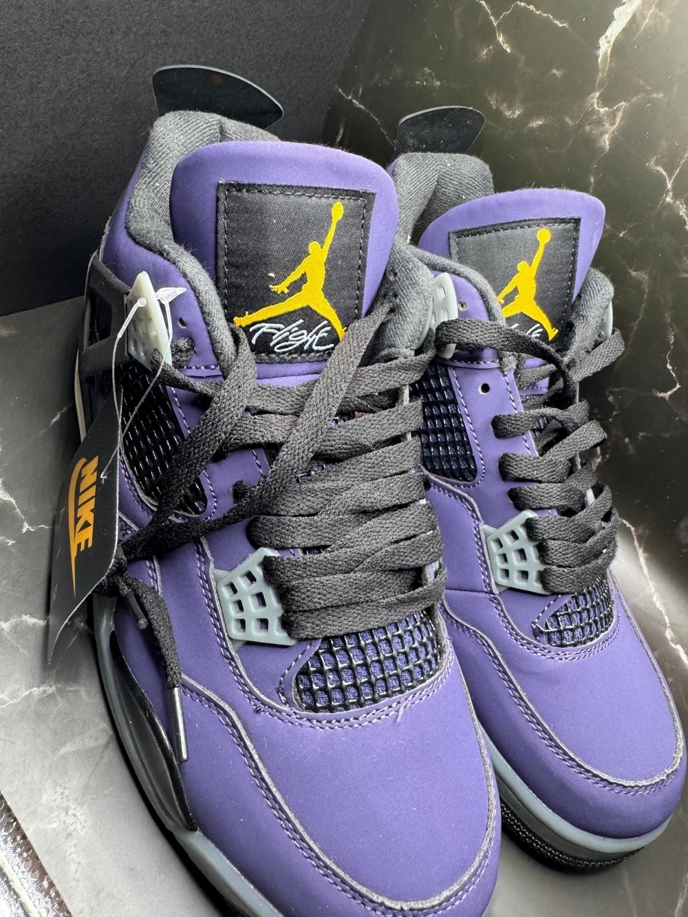 Jordan Purple and Black Sneakers
